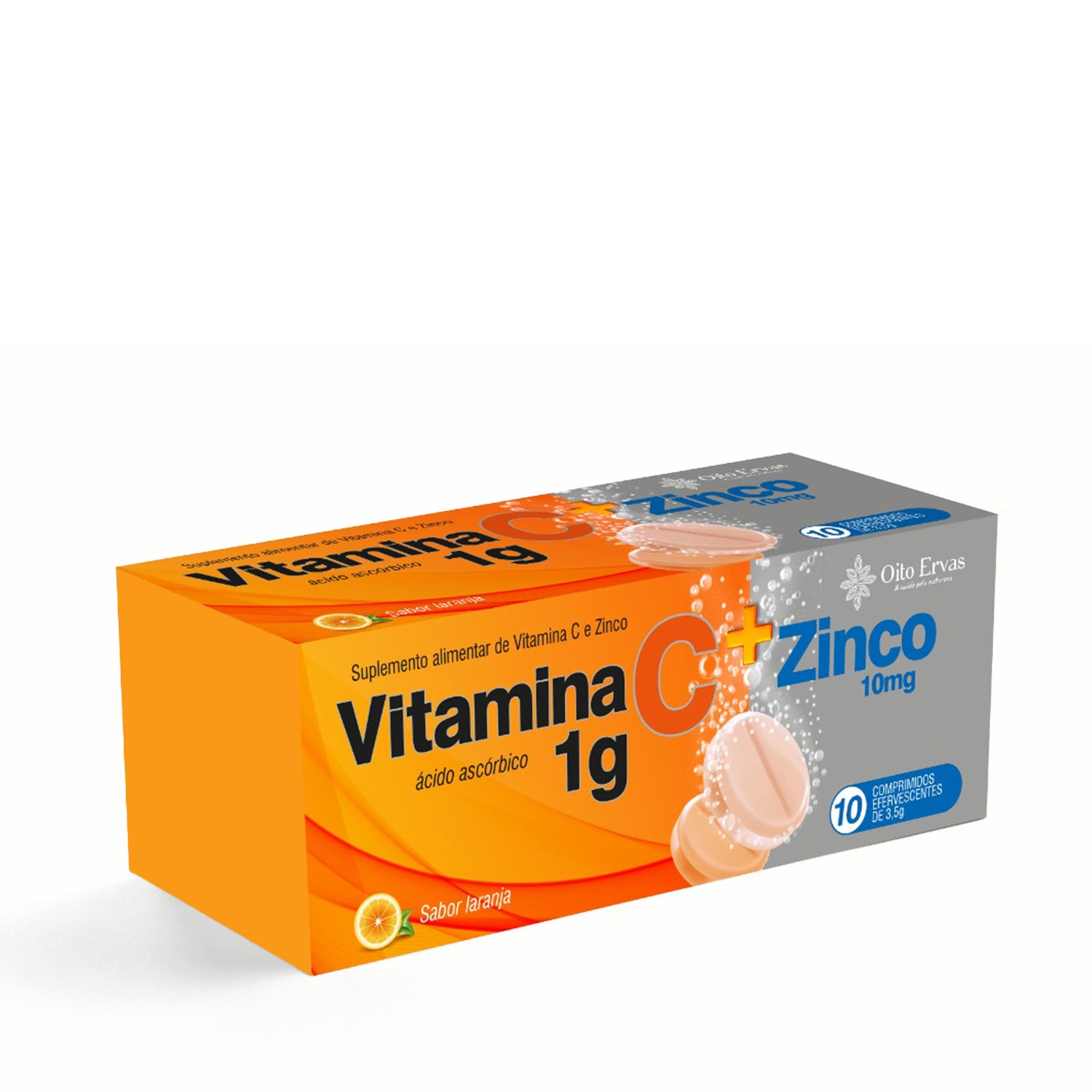 Efervescente Vitamina C + Zinco - 10 Tabletes
