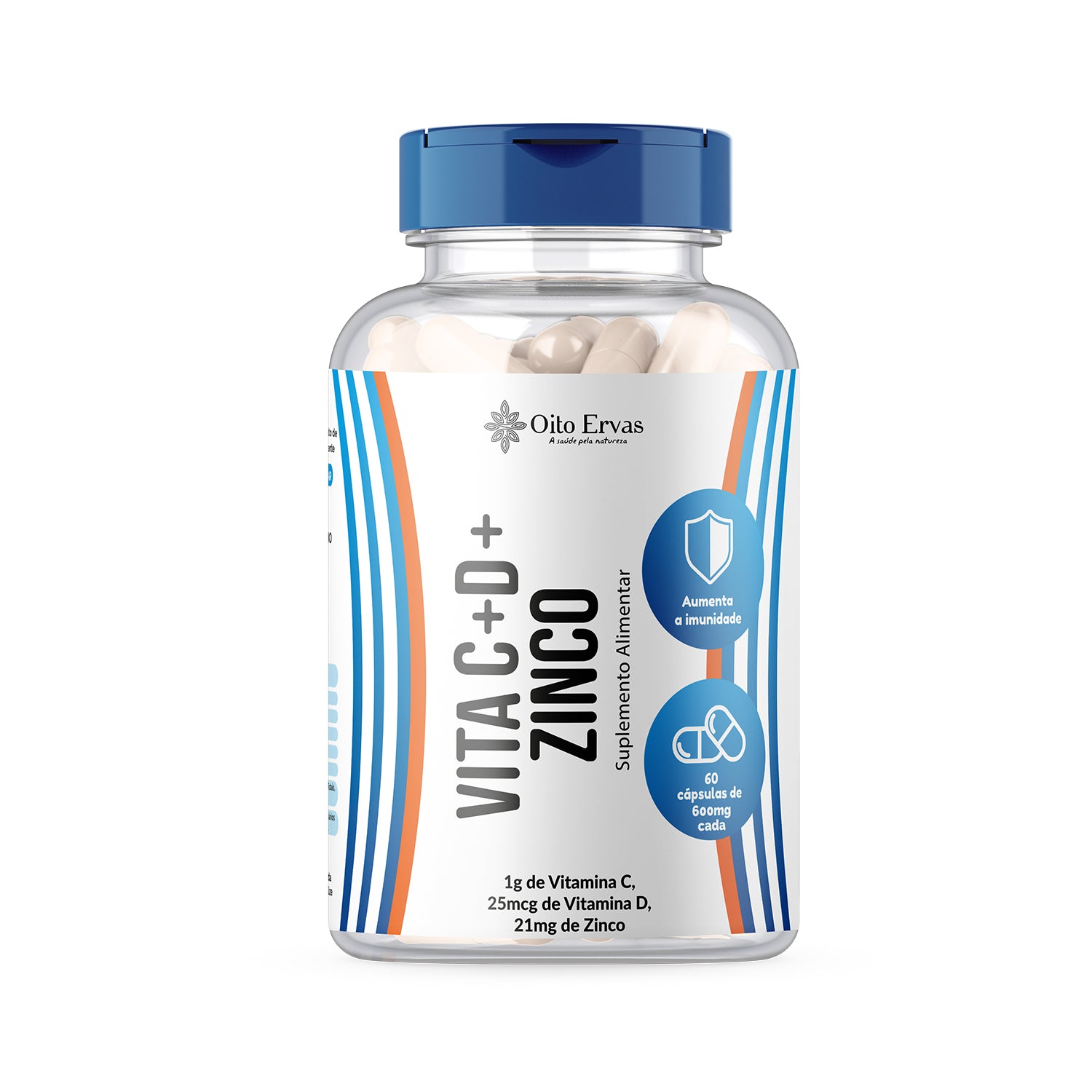 Vita C + D + Zinco - 60 Cáps